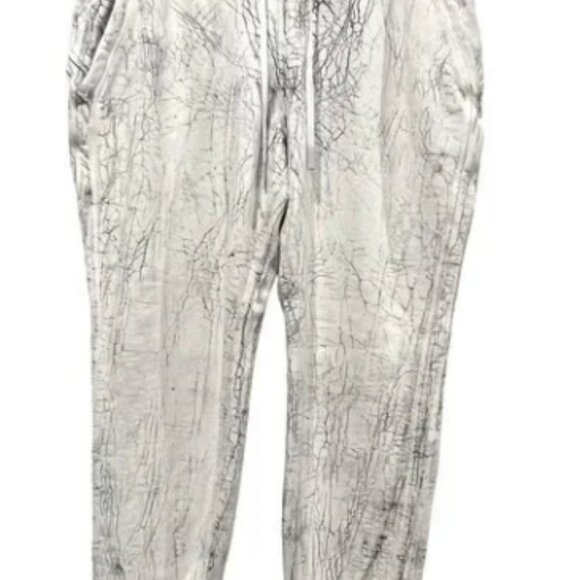 Lululemon Women's Marble Print Joggers, White Black, 10 - Picture 1 of 3
